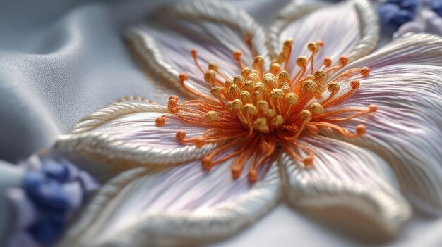 detal haftu kwiatowego